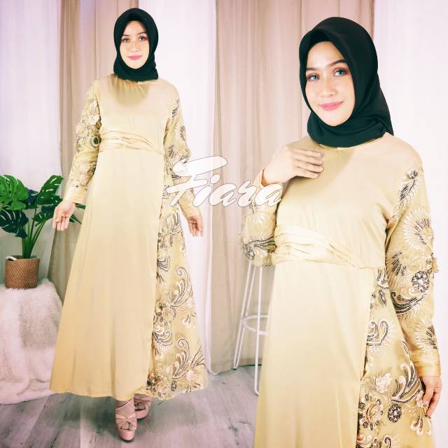 Gamis 3d mewah butik diskon