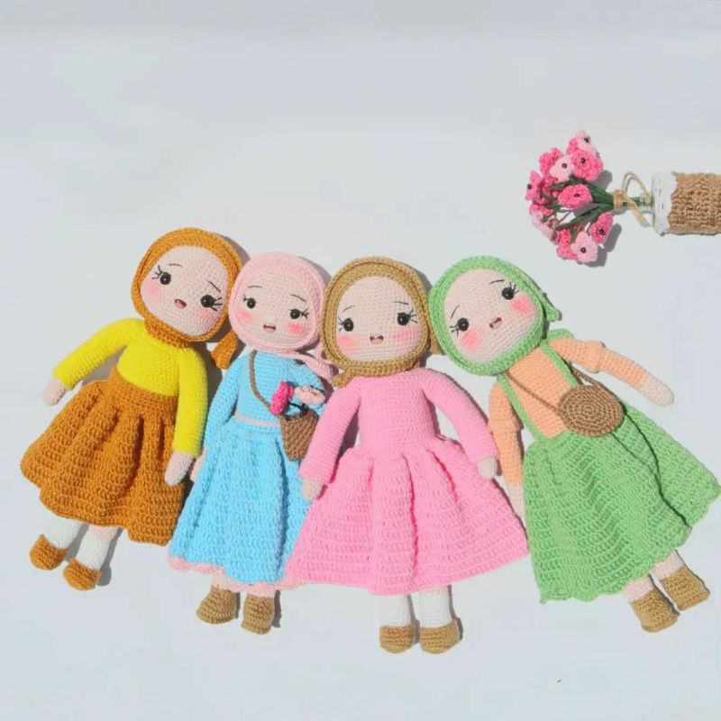 boneka rajut hijab handmade