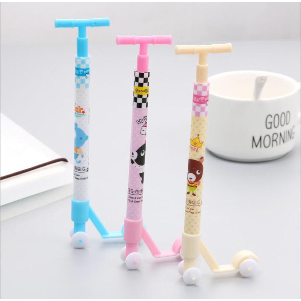 

Pulpen Fancy Gel Pena Karakter Model Scooter BTS Pen Cartoon Perlengkapan Sekolah Stationary COD0017