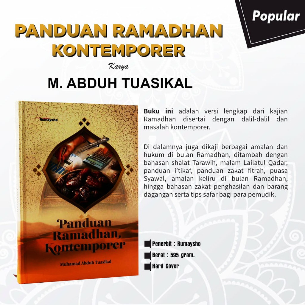 Panduan Ramadhan Kontemporer M Abduh Tuasikal Rumaysho Shopee Indonesia