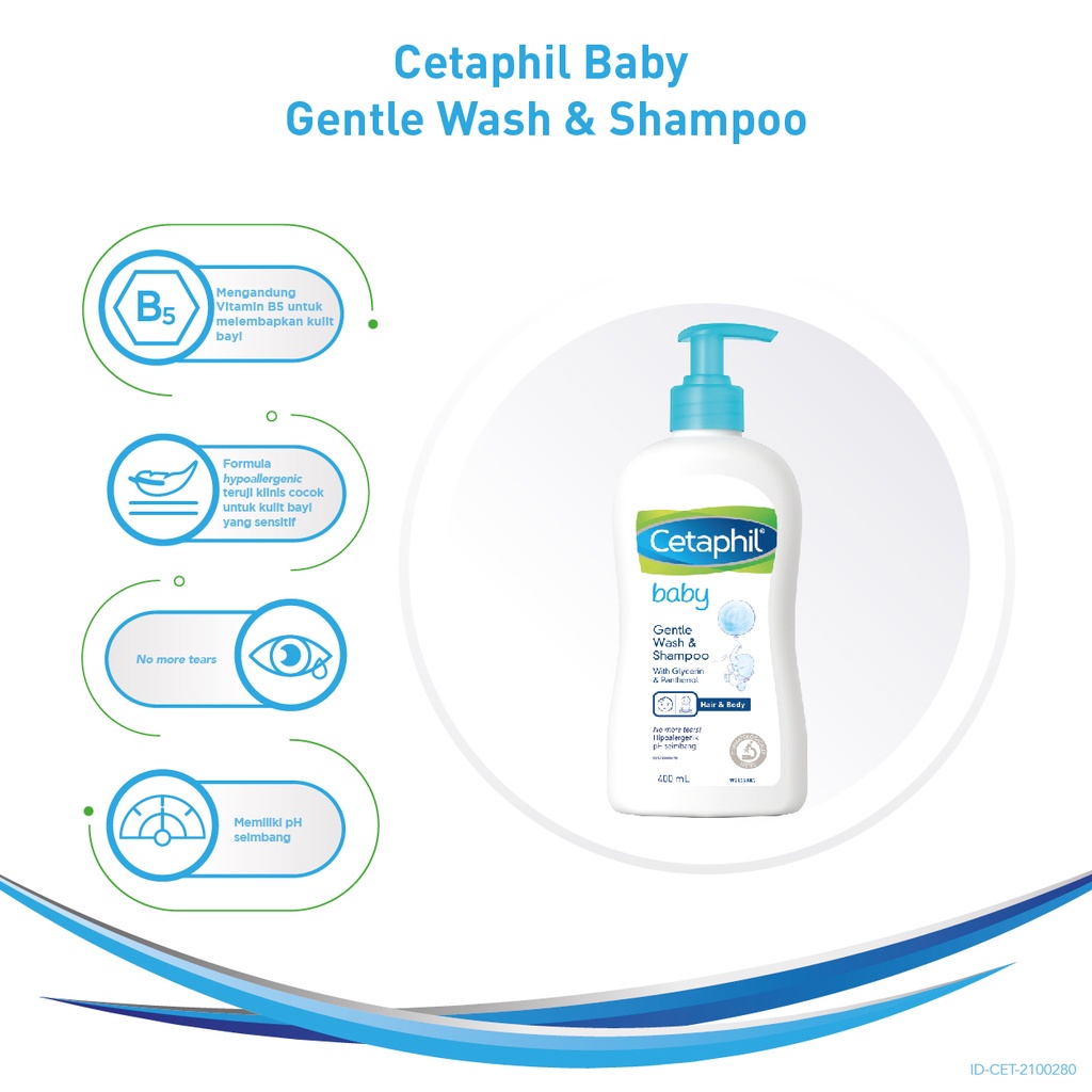 Sabun Mandi &amp; Shampoo Bayi Cetaphil Baby Gentle Wash &amp; Shampoo 400ml