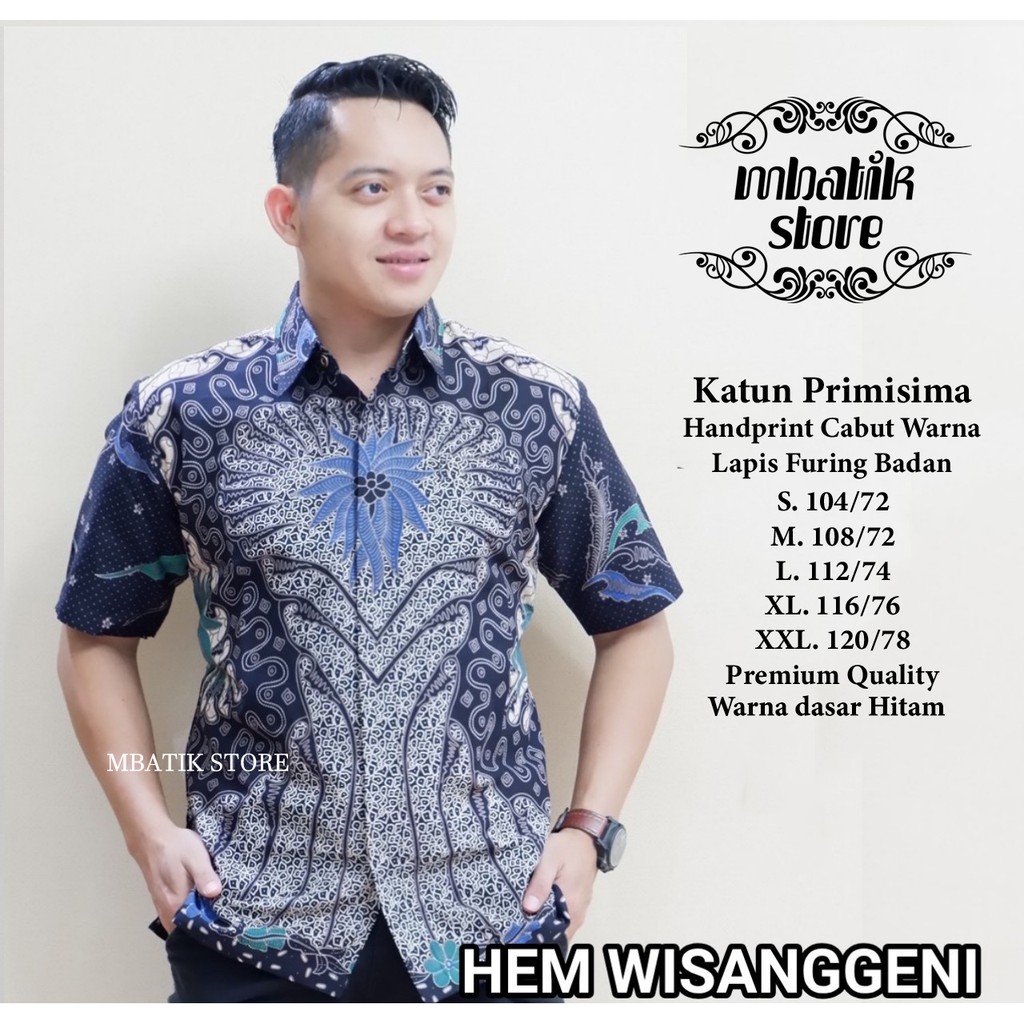 Wisanggeni Kemeja Batik Pria Pendek Full Furing by Dewo