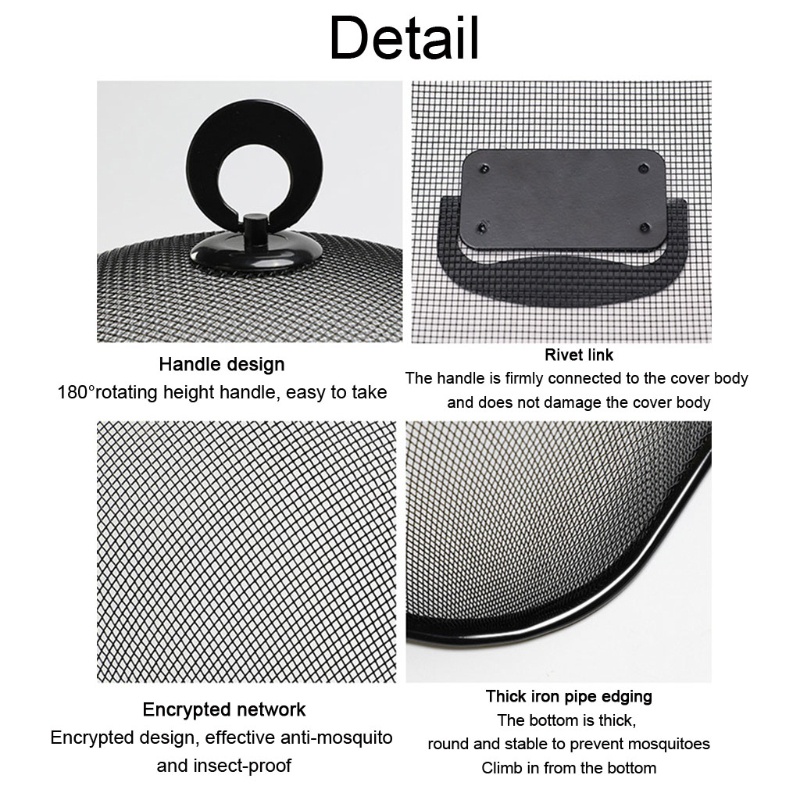 Btsg Tudung Saji Bentuk Bulat Bahan Mesh Untuk Dapur