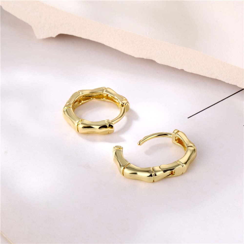 Anting Hoop Stud Bentuk Tanduk Warna-Warni Untuk Wanita