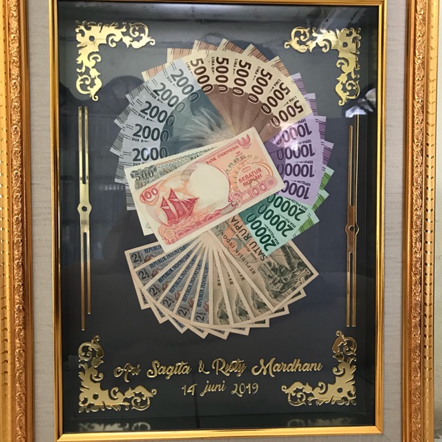 Jasa mahar pernikahan 30x40cm / mahar 3d/ pigura 3d/ frame 3d/ pigura mahar/ frame mahar