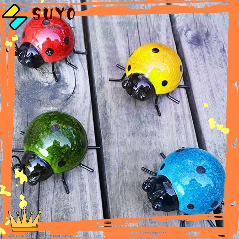 Suyo Patung Kumbang Bahan Metal Untuk Dekorasi Dinding / Pagar / Taman