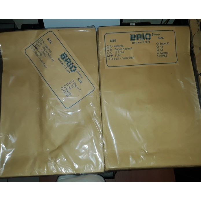 

Amplop Coklat Folio 1 pak (100 lembar)