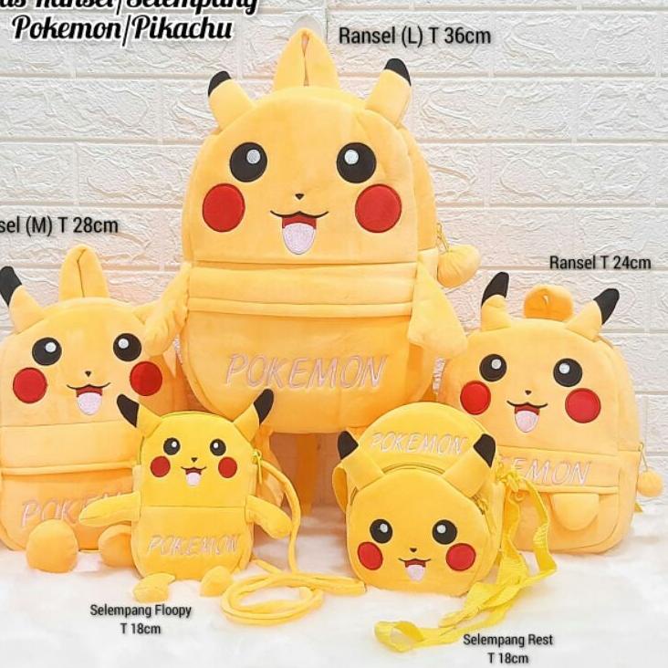 ✨Original✨ Tas Ransel Pokemon Tas Selempang Pikachu Tas Anak Pokemon Tas Boneka grosir