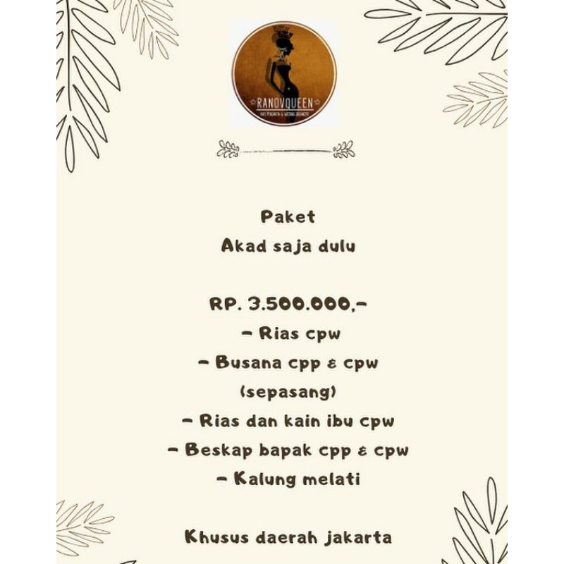 Jasa Wedding Organizer by Ranovqueen