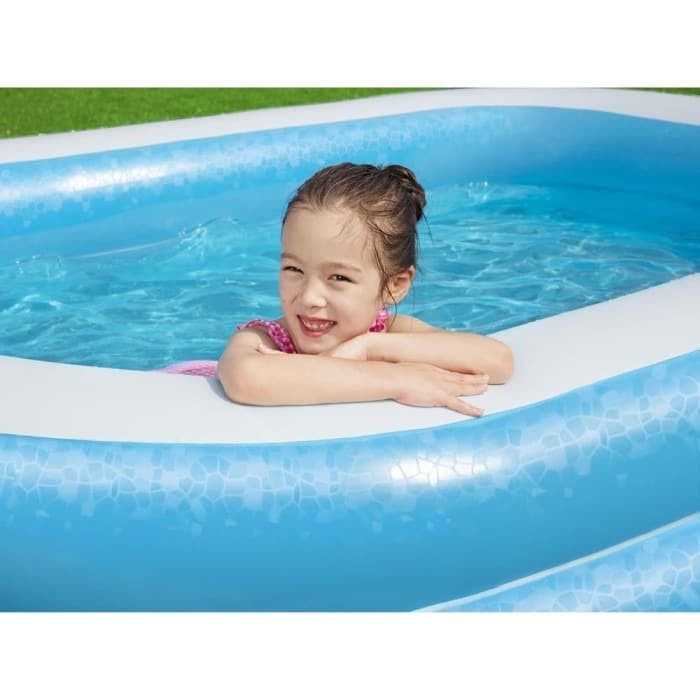 Kolam Renang Anak Bestway Blue Rectangular Family Pool 262cm ( BESTWAY 54006 )