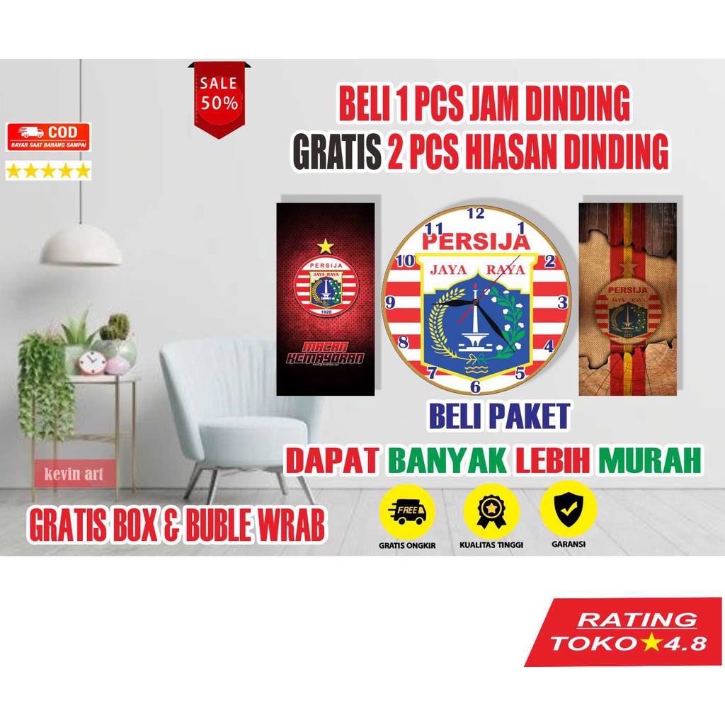 JAM DINDING UNIK LOGO PERSIJA 1 SET MINIMALIS KARAKTER CUSTOM ARTISTIK MODERN MEWAH AESTEHTIC DEKORASI DINDING HIASAN DINDING KOLEKSI SERBA THE JACK MURAH BISA COD KARAKTER POSTER DINDING KAYU UKURAN JUMBO 3d MODERN KLASIK BESAR TEMPEL TEMBOK