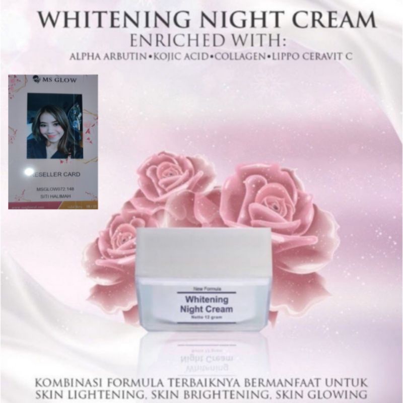 NIGHT CREAM MS GLOW | CREAM MALAM KRIM MALAM MS GLOW