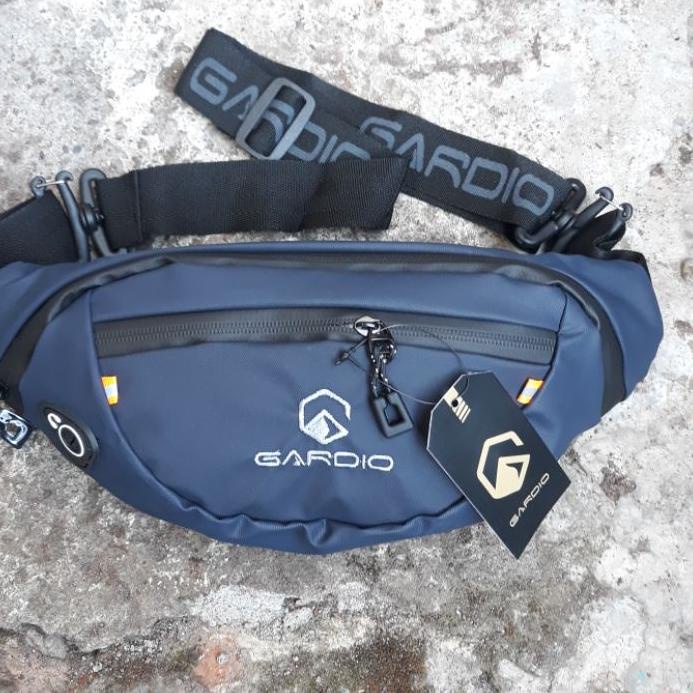 ➮ TAS SELEMPANG PINGGANG PRIA ANTI AIR DISTRO BAHAN PREMIUM / WAISTBAG WATERPROOF GARDIO ORIGINAL MU