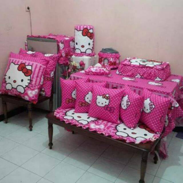 Homeset motif karakter kartun