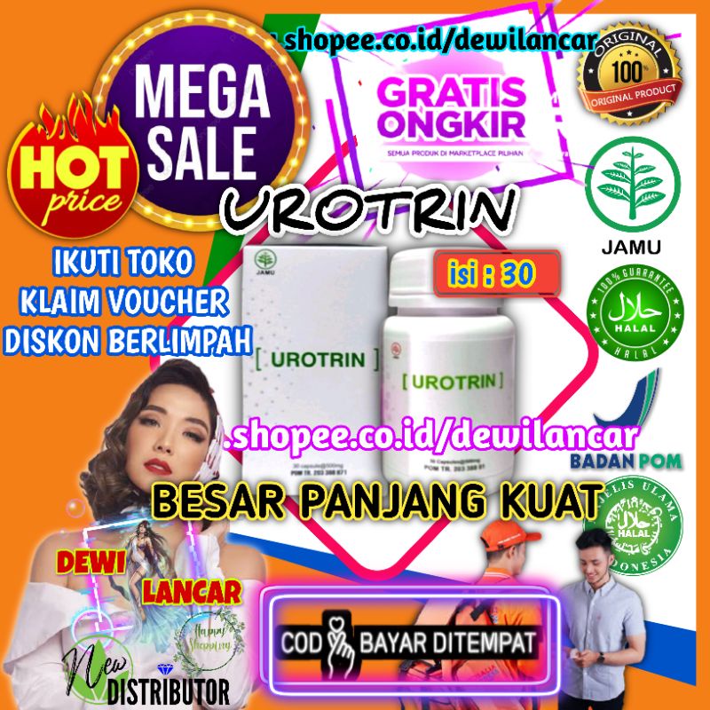 OBAT KUAT PRIA TAHAN LAMA UROTRIN ASLI 100% ORIGINAL KAPSUL HERBAL PENAMBAH STAMINA PRIA OBAT PEMBES