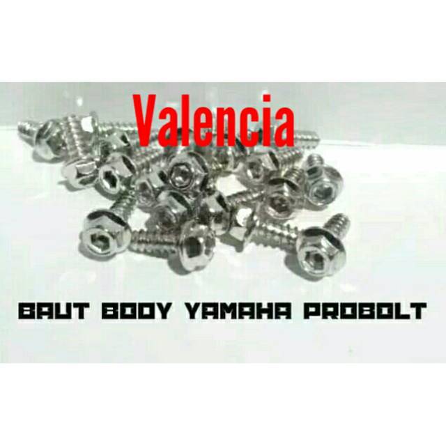 BAUT BODY PROBOLT YAMAHA 20PCS BAUT BODY YAMAHA HONDA BAUT CHROME HONDA YAMAHA