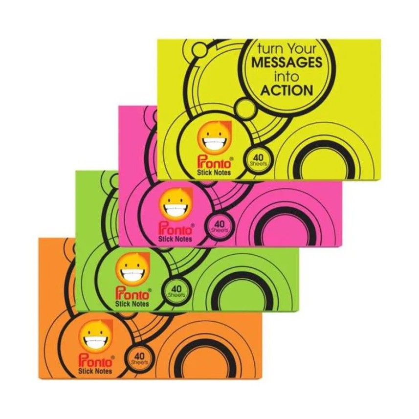 

PRONTO STICKNOTE FLUO 50X75 GREEN, 40 sheet PAD