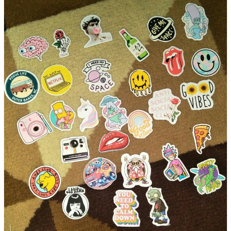 

[30PCS] STIKER/STICKER RANDOM KODE 01 UNTUK SCRAPBOOK/TUMBLR/LEMARI/PINTU