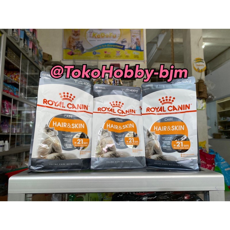 royal canin hair and skin 400 gr - makanan kucing Royal canin care 400gr hair &amp; skin Rc