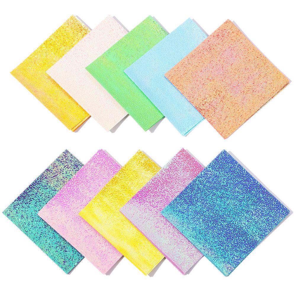 Suyo 50 Lembar Kertas Origami Glitter Multi Ukuran Warna Campur Untuk Dekorasi Scrapbook