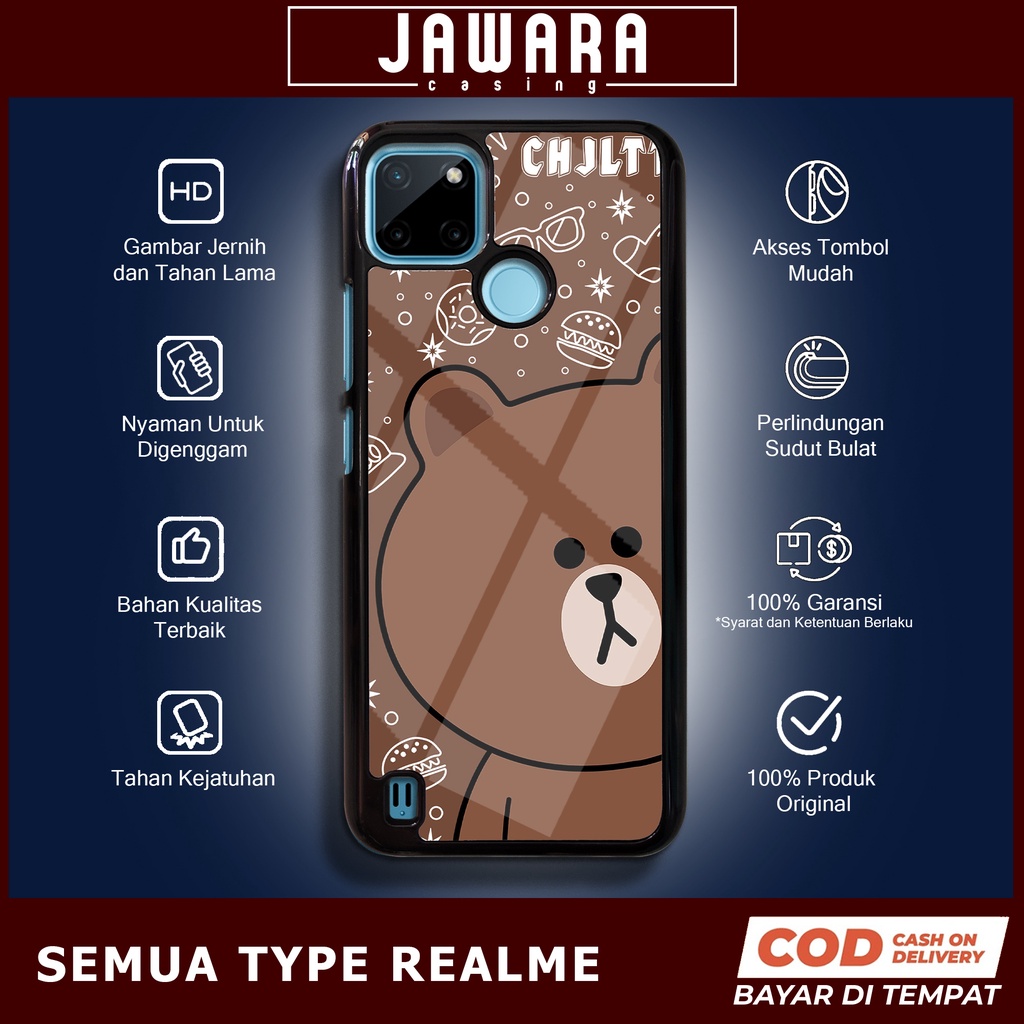 Case Realme C21Y C25Y Casing Hp Realme C21Y C25Y Premium Glossy Jawara Casing [LN01] Kesing Hp Aesth