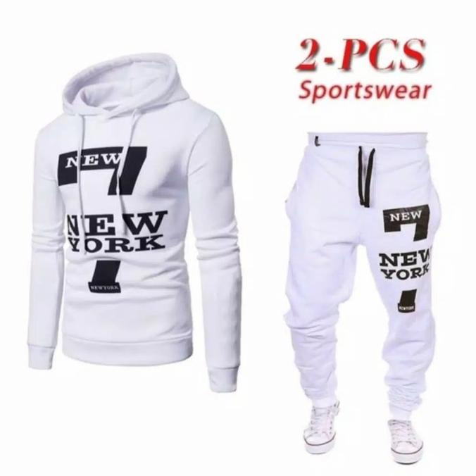 Setelan 7 New York Jumbo Stelan Pria Wanita Sweater Hoodie Plus Celana