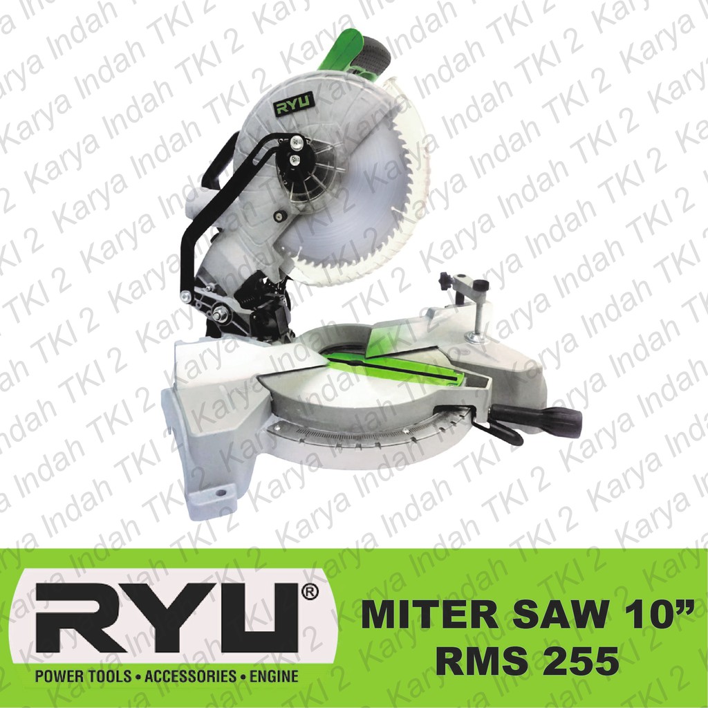 Miter Saw 10" RYU RMS255 Mesin Potong Sudut Aluminium TEKIRO RMS 255