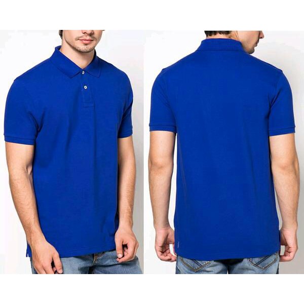 Jual Kaos Kerah Polo Polos Pendek Warna Biru Benhur Shopee Indonesia