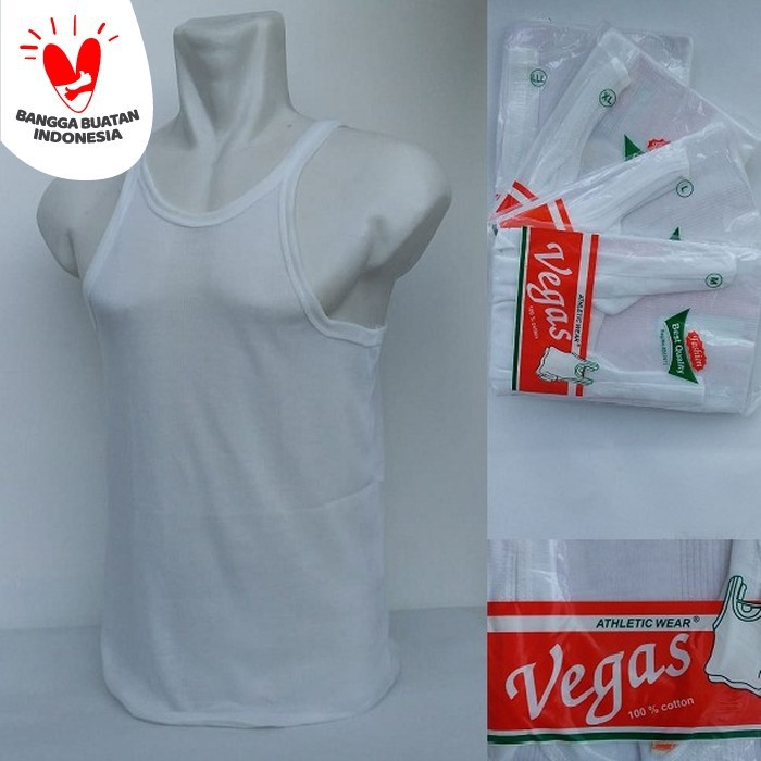 Kaos Singlet Pria Ecer Kaos Dalam Putih Laki Laki Cowok Dewasa Ukuran M L XL Singlet Vegas / VEGASA Harga Grosir Termurah - Kaos Dalam Kaus Kutang Pria Singlet Cowok Dewasa Remaja