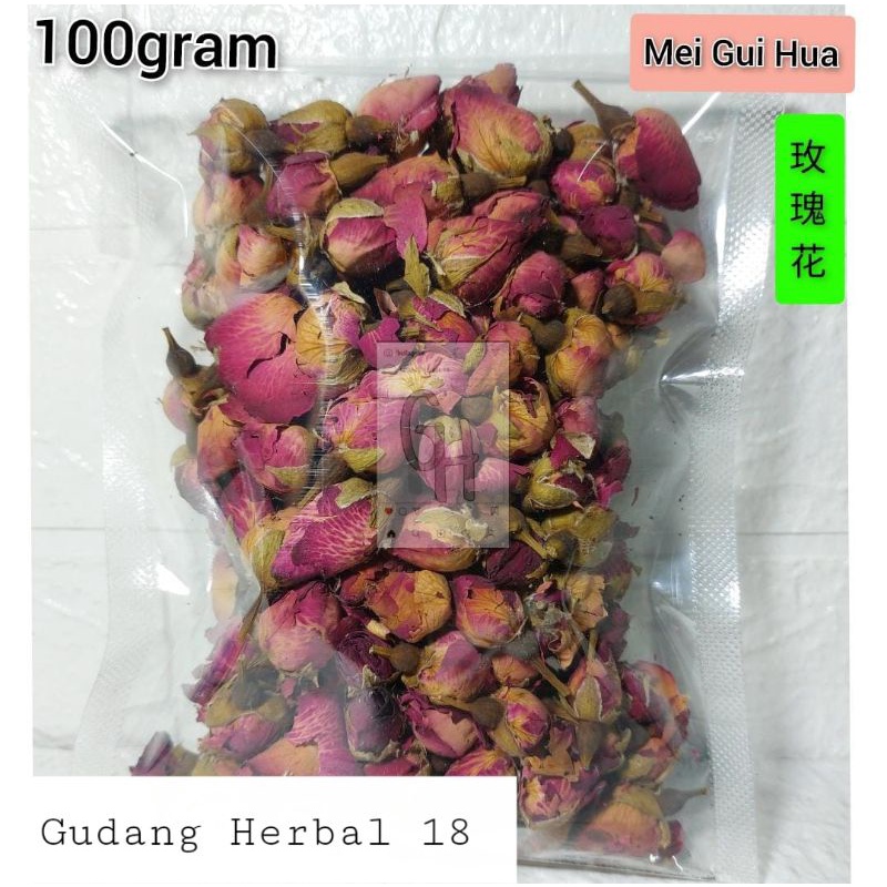 

Mei gui hua 玫瑰花 100 gr / bunga mawar /rose flower/ teh mawar