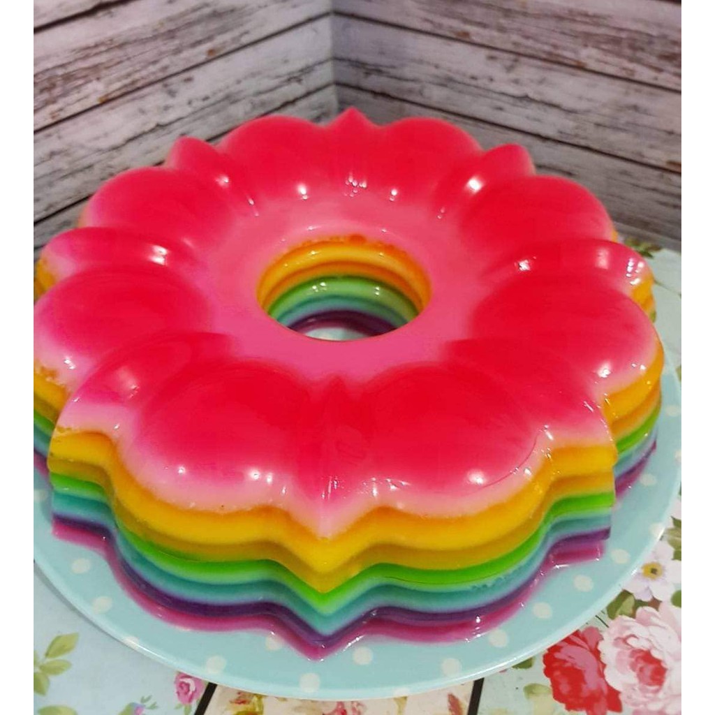 

puding lapis rainbow