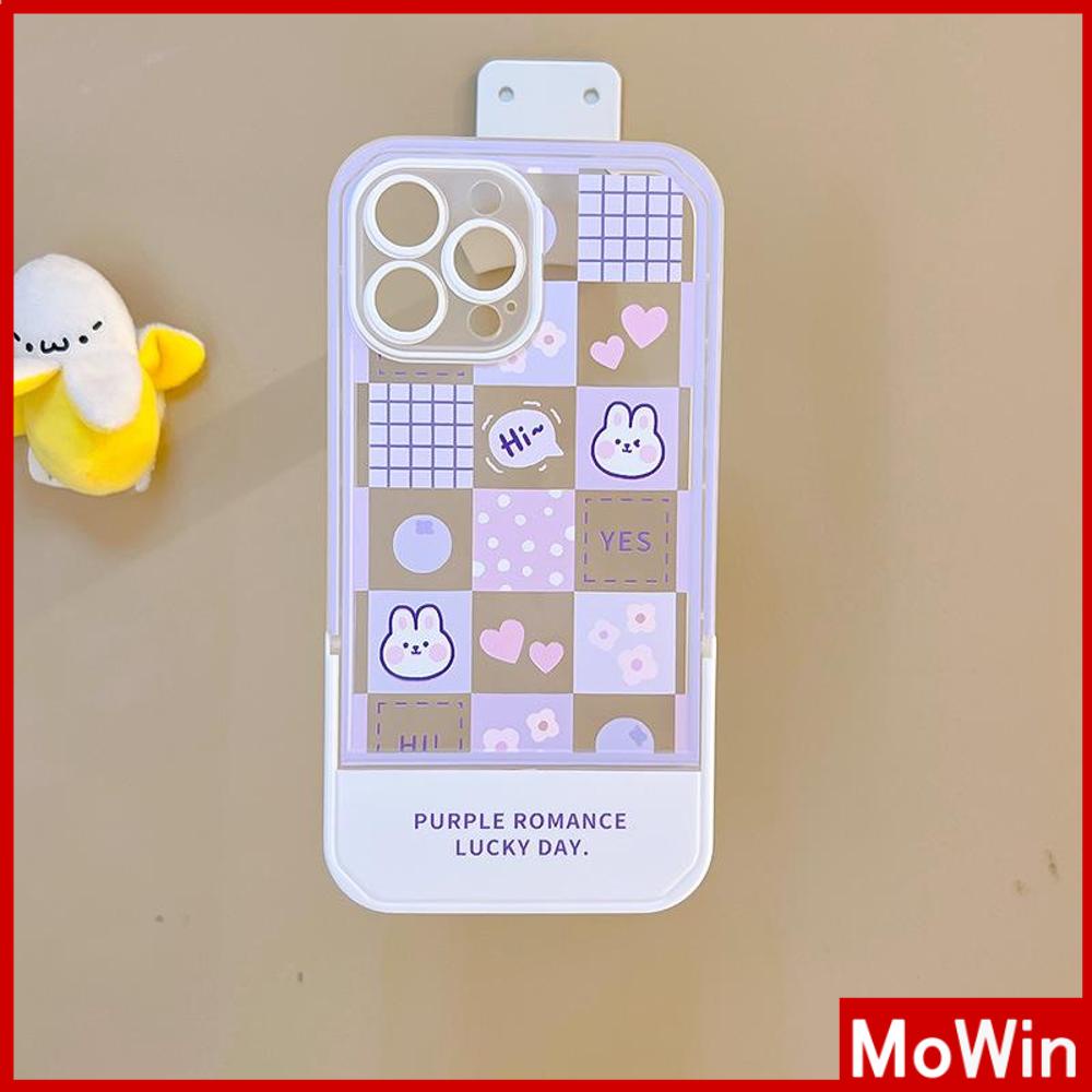 iPhone Case Acrylic Invisible Folding Stand Silicone Soft Case Airbag Shockproof Camera Cover Bear Cute Cartoon Compatible For iPhone 11 Pro Max 13 Pro Max 12 Pro Max 7Plus XS Max