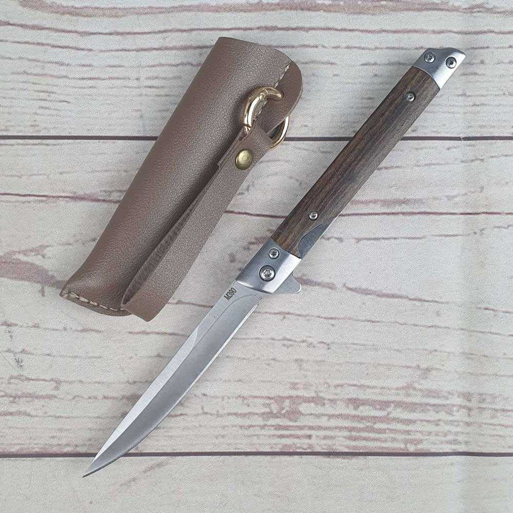 Pisau Lipat Portable Knife Survival Tool Damascus Pattern AE8-1208 / Pisau Camping Darurat Outdoor T