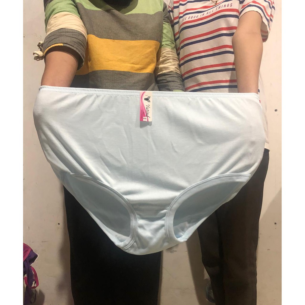 6 PCS YUTIND 925 Celana dalam  wanita Katun TEBAL SUPER JUMBO WARNA MUDA  BIG SIZE 4L 5L MUAT 110 KG