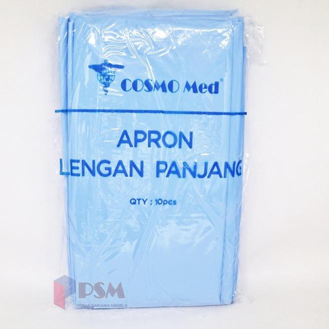 Trendϟ Apron Medis Plastik Lengan Panjang / sejenis CPE Gown Onemed eceran