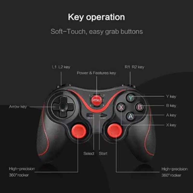 Gamepad X3 Bluetooth Smartphone Holder Wireless Joystick PC