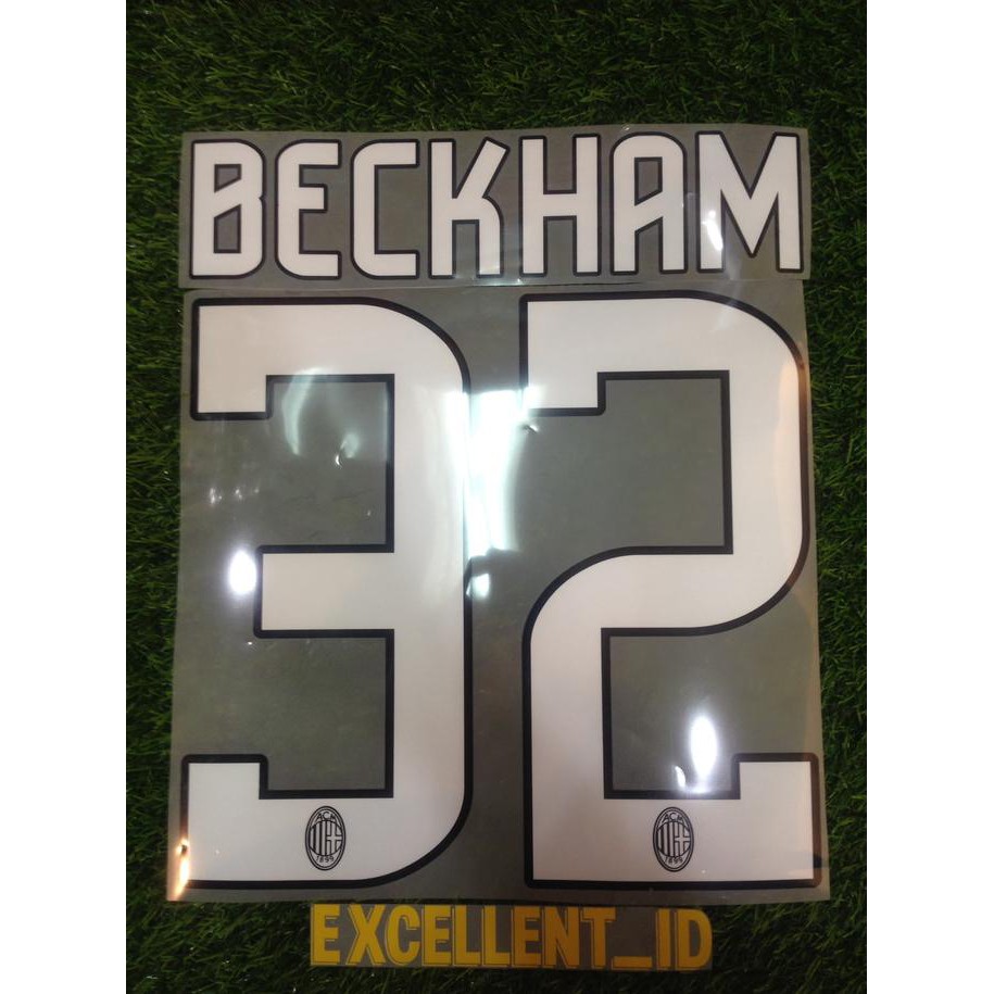 Beckham #32 Nameset 2008/2009 (For Ac Milan)