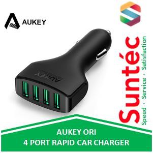 Aukey 4 Ports Rapid Car Charger with AiPower Technology   Charger Mobil 4 Port 48W 2 4A CC 01 Origi