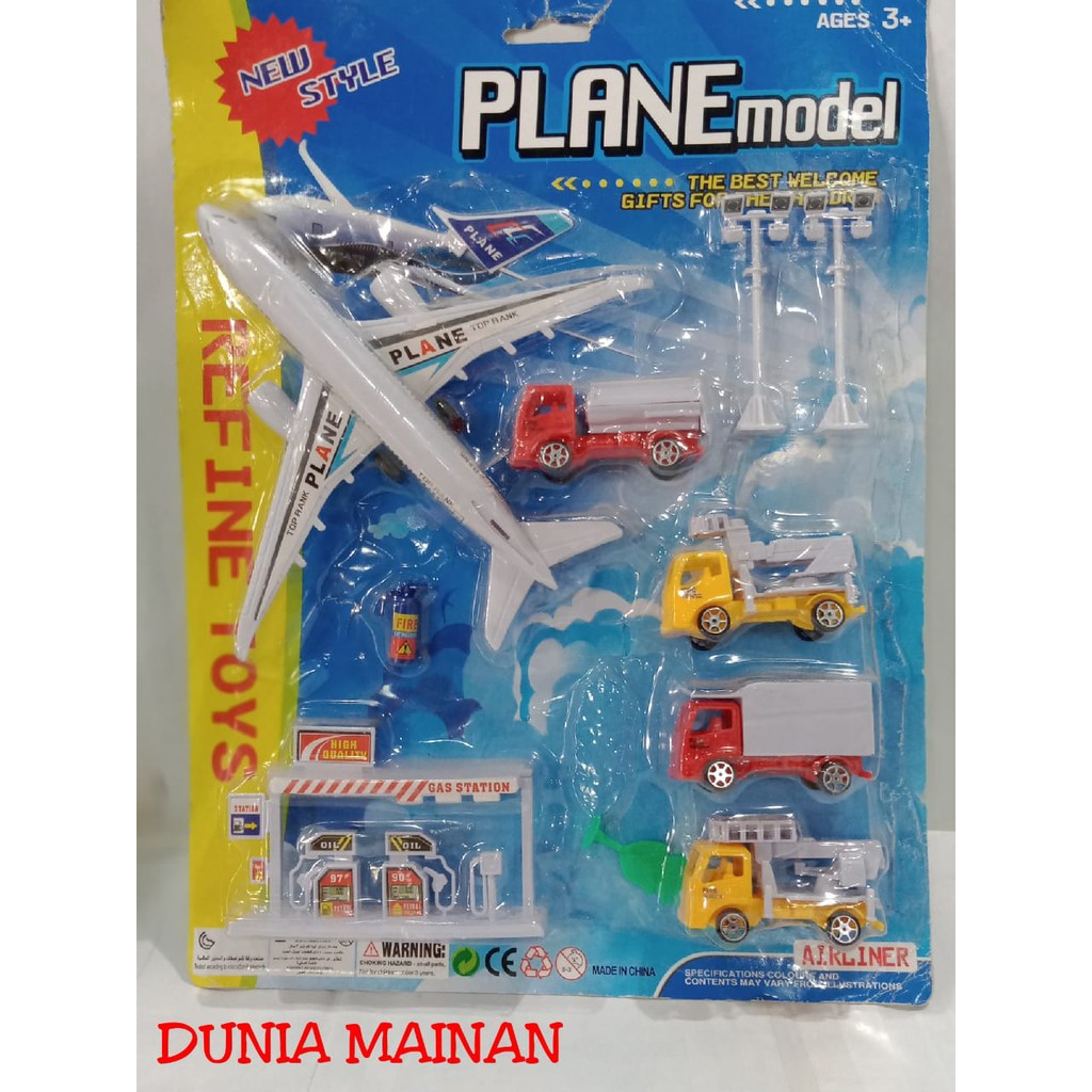 Set Mainan Pesawat Bandara Plane Model