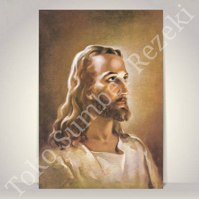Poster Tuhan Yesus Kristus Lukisan Jesus Wallpaper Canvas Paper Art Pajangan Hiasan Dinding Kristen 