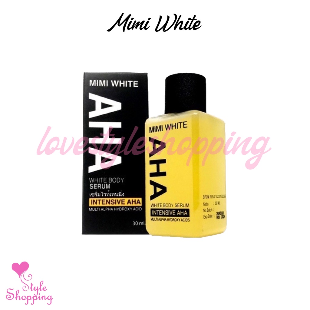 MIMI WHITE AHA BODY SERUM NEW BPOM BRIGHT BOOSTER WHITENING SERUM UNTUK BADAN Thailand 100% Original