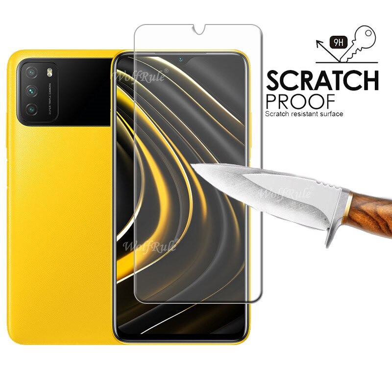 PROMO Tempered Glass XIAOMI POCO M3 Layar FULL COVER Bening Premium Anti Gores Kaca