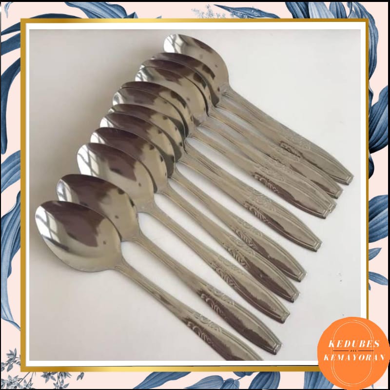 Sendok Garpu Stainless / Sendok Makan / Sendok 18gr Murah / Sendok isi 12 pcs / Spoon [KK]