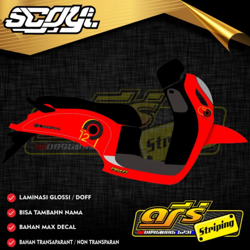 Striping Scoopy Transparan Variasi 12