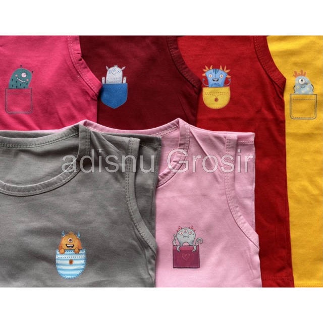 Kaos Kutung Bayi Anak 100% Katun SLEEVELESS FOR KIDS BABY