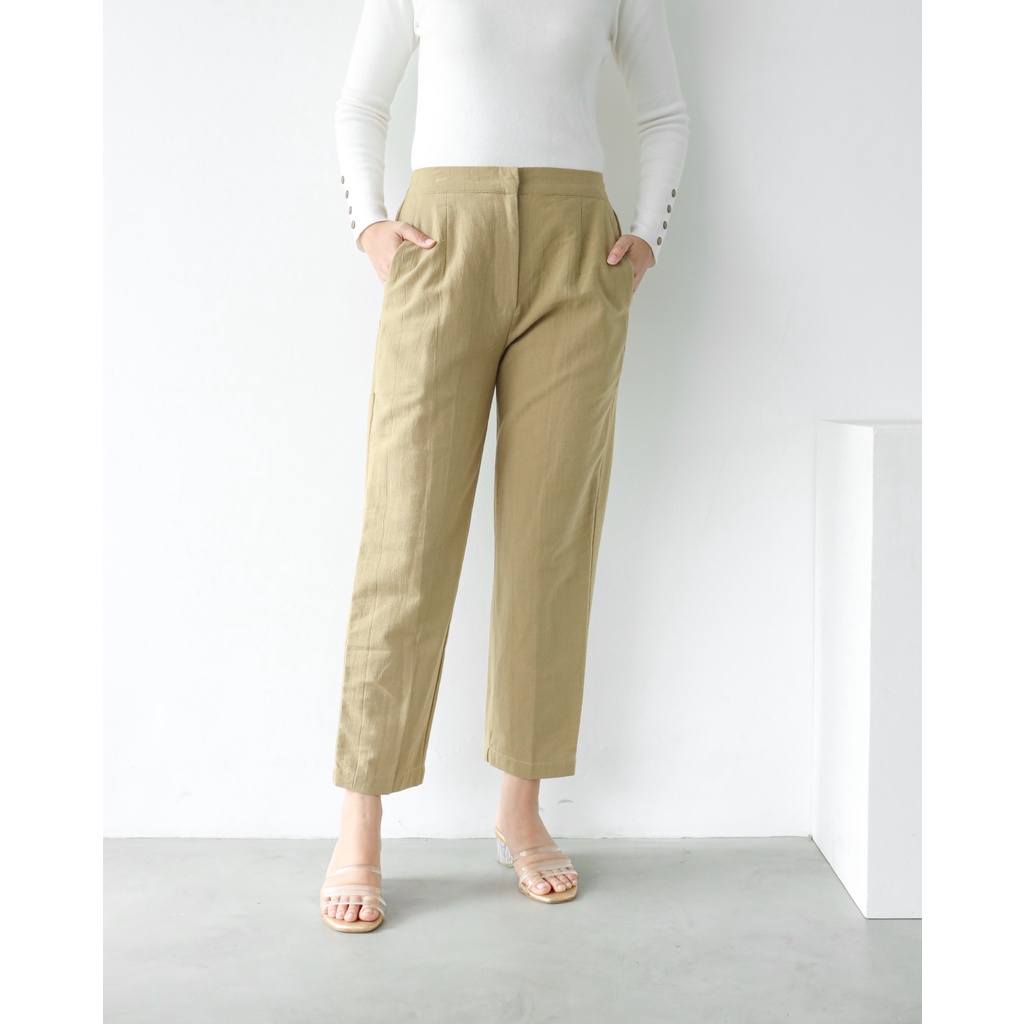 Mayoutfit Shany Pants / Celana Kulot Linen S-XXL (Part 1)-SAND