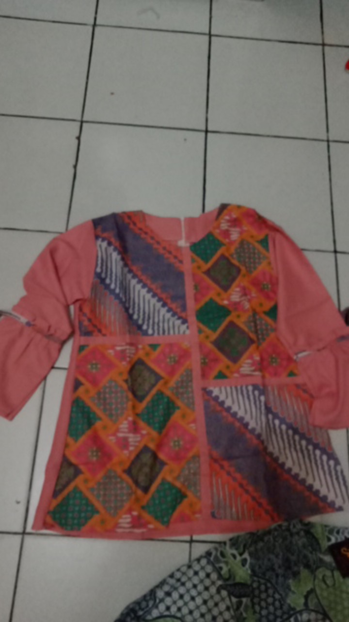 Batik Wanita Asj Sa Hrb026 Kenongo Kemeja Tosca Pendek