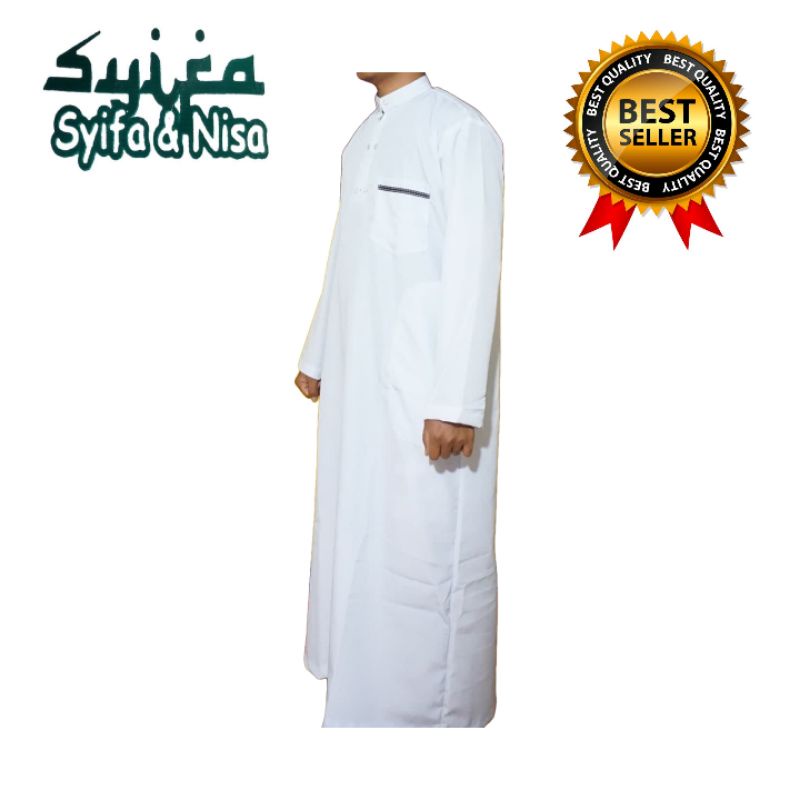 Termurah gamis jubah pria dewasa  al harbi Ukuran M, L, XL, XXL