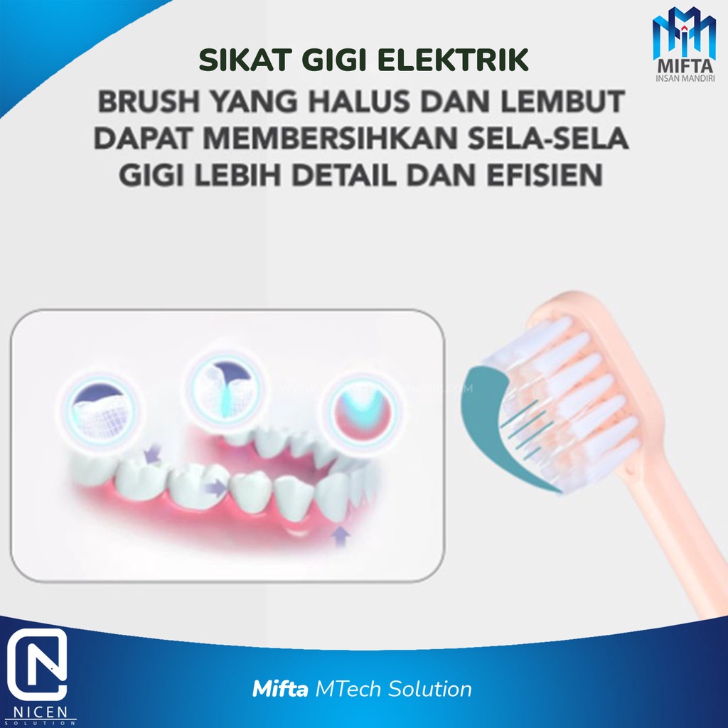 SIKAT GIGI ELEKTRIK NICEN / NICEN ELEKTRIC TOOTHBRUSH / SIKAT GIGI