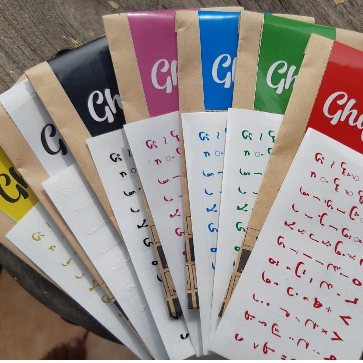 Ghif Stiker Sticker Keyboard Bahasa ARAB TRANSPARAN Arabic Transparent PC Komputer Laptop Notebook